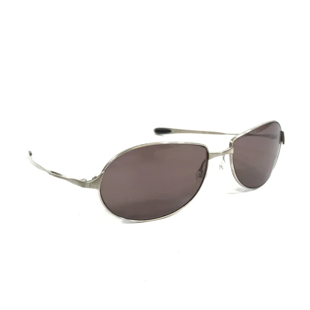 Vintage Oliver Peoples Sunglasses Whistle BC Brushed Chrome Brad Pitt Oceans 11